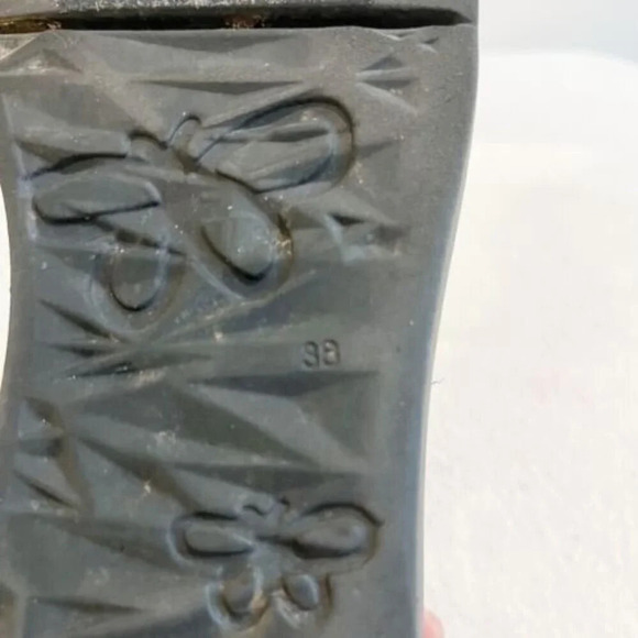 Wonders Fly Women’s 8 Black Ankle Boots 8332 Booties Suede Platform 38 Side Zip - Picture 4 of 11